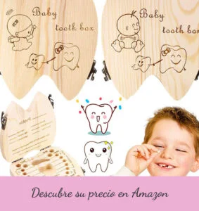  FANS & Friends Caja para dientes de leche para niñas y niños,  caja de hada de los dientes de bebés, recuerdos de dientes de leche, El  Ratón Pérez (azul) : Todo